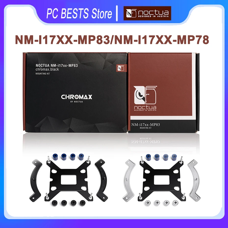 Noctua NM-i17xx-MP83/NM-i17xx-MP78 Chromax.black Mounting Upgrade Kit CPU cooler Intel LGA1700 One-piece Buckle