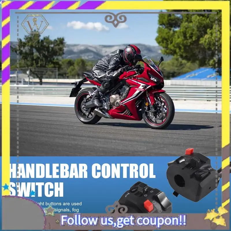 ABXV-7/8 Inch 22Mm ATV Motorcycle Handlebar Control Switches Left Right For Horn Button Turn Signal Fog Light Warning Light