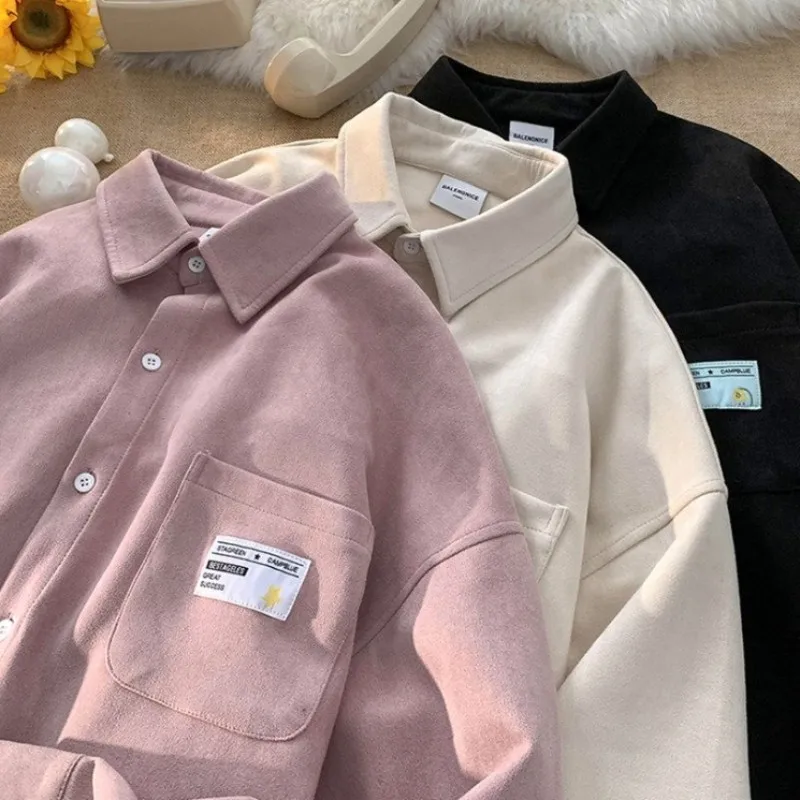 

Мужское свободное пальто с длинными рукавами из оленьего бархата, осенне-зимнее, больших размеров, 300 г/м², модное, повседневное, дышащее, из полиэстера.