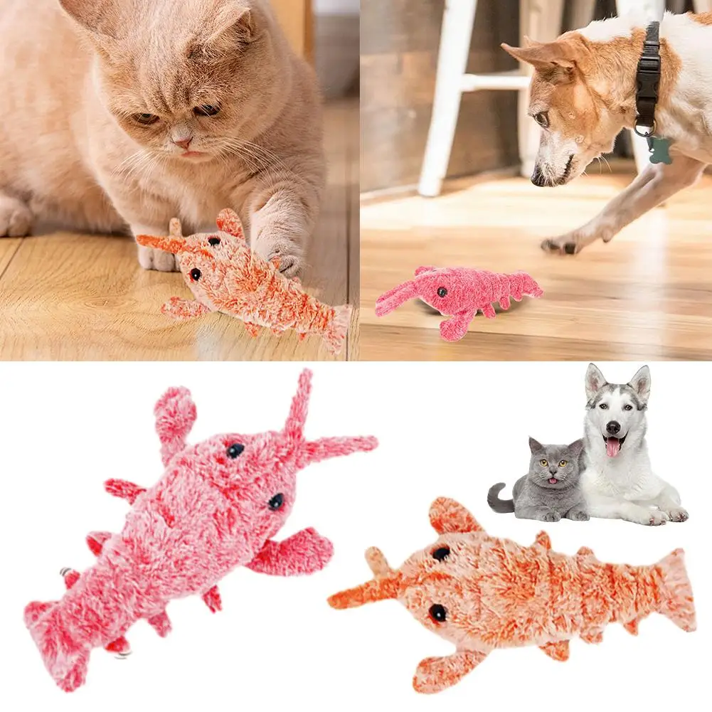 Pet Cat Toy USB Charging Simulation Electric Dancing Moving Floppy Lobster Cats Toy for Pet Toys Interactive Dog Dropshippi R6G5