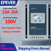 EPEVER New Upgrade 10A 20A MPPT solar charge controller 12/24V Regulator MT52 WIFI Blue Max PV 100V