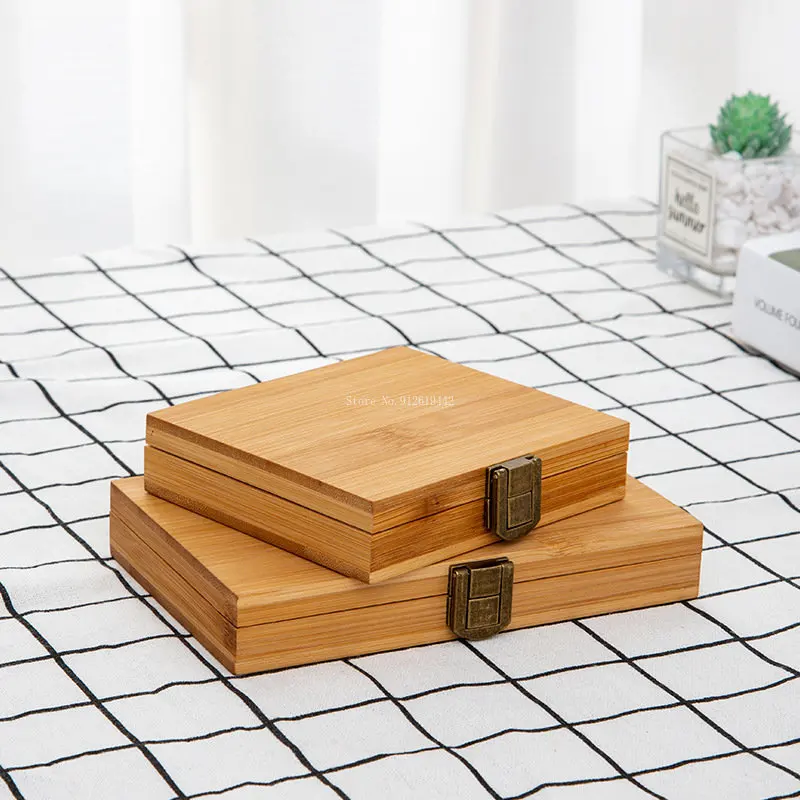 Bamboo Wooden Box Watercolor Pigment Storage Box Art Students Outdoor Sketching Painting Travel Creation Pigment Packaging Box