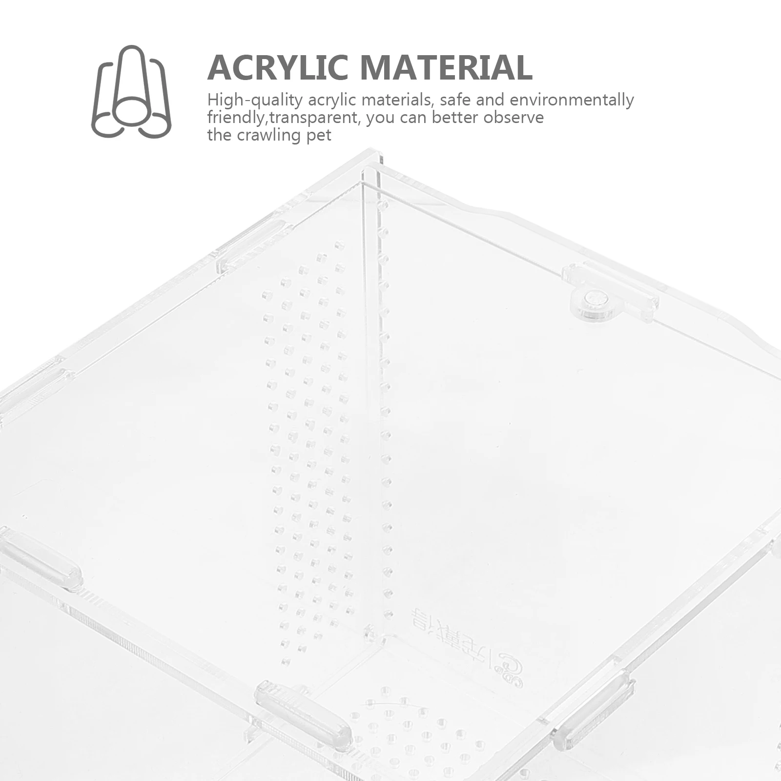 

Arbor Box Acrylic Reptile Terrarium Climbing Feeding Container Breeding Cage Storage Case Transparent Supplies