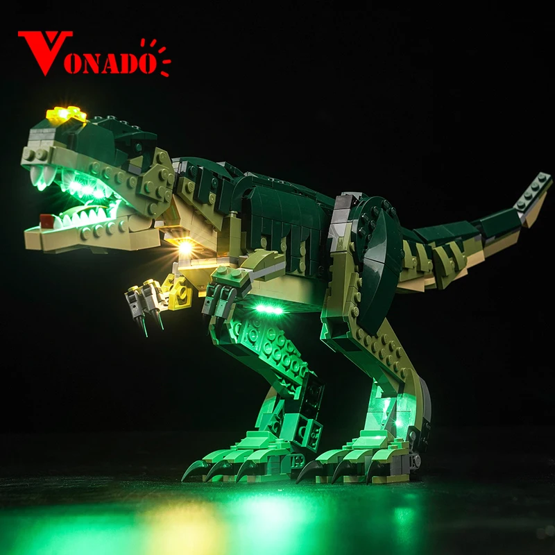 The Vonado 5V LED light 31151 set is suitable for T Rex block gift (only including lighting accessories)