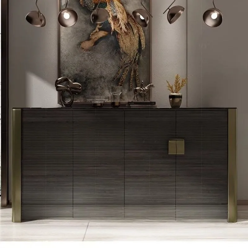 

home partition cabinet Italian solid wood porch cabinet Post-modern foyer decorative