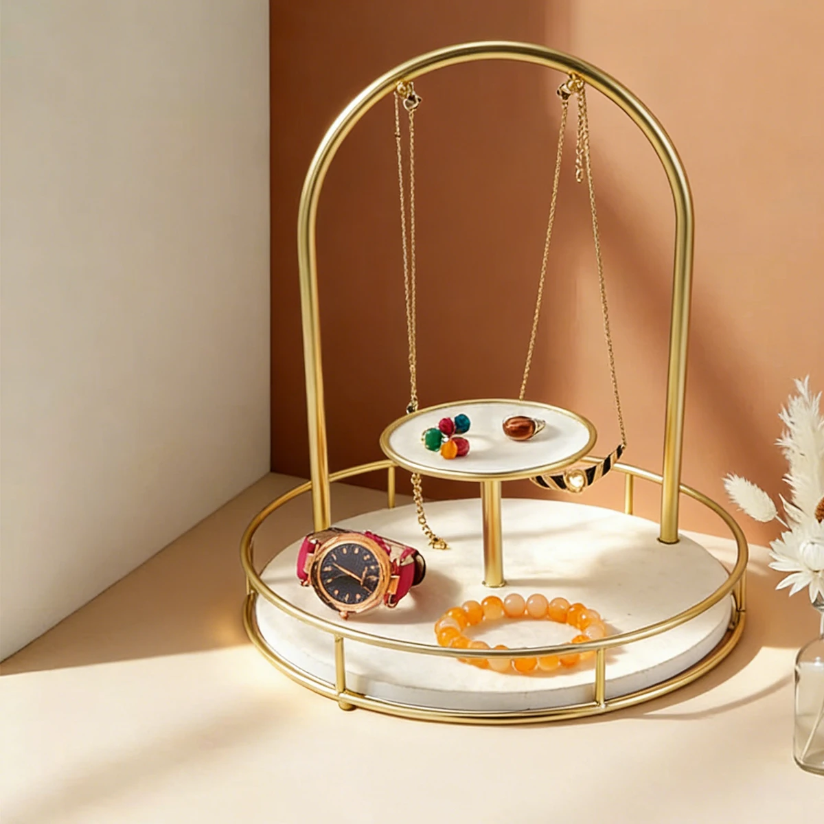 

Jewelry Storage Rack Display Stand Perfect Gift for Her Elegant Organizer for Necklaces Bracelets Earrings