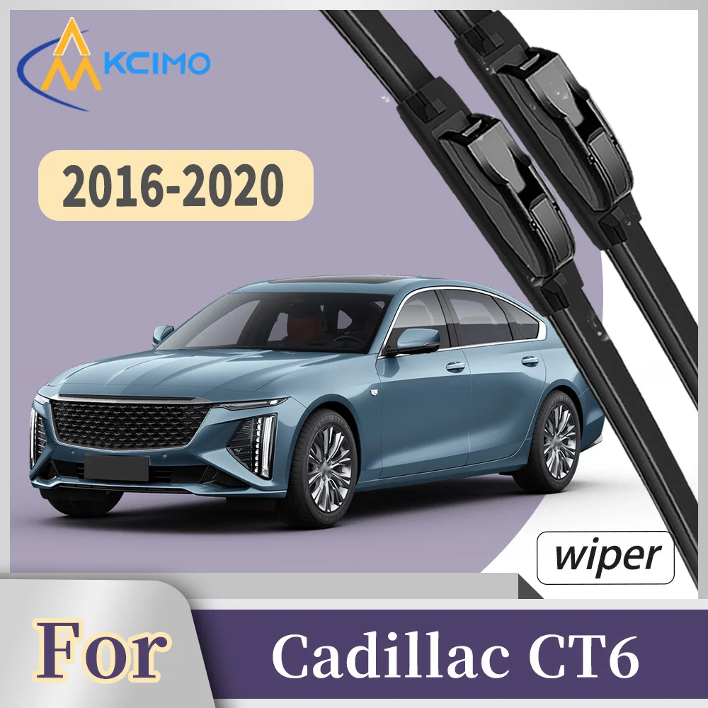 

All-Season Front Windscreen Wiper Blades For Cadillac CT6 2016-2020 Long Lifespan Anti-Aging Windshield Accessory Set 2Pcs