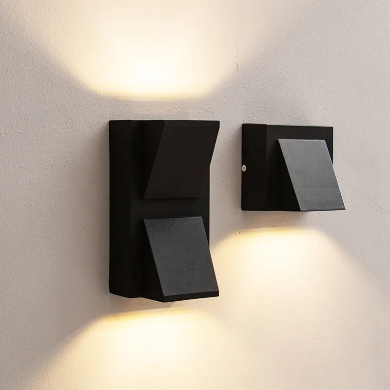 Minimalist ische quadratische Wand lampe, Nachttisch lampe im Schlafzimmer, wasserdichter Balkon im Freien, Hintergrund wand im Innenhof, Tür schild lampe