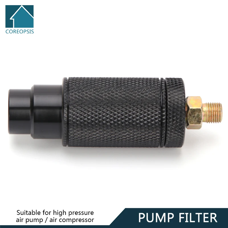 PCP High Pressure Pump Air Compressor Filter M10 Thread Black Water-Oil Separator Air Filtering 40Mpa 6000Psi Filtering Element