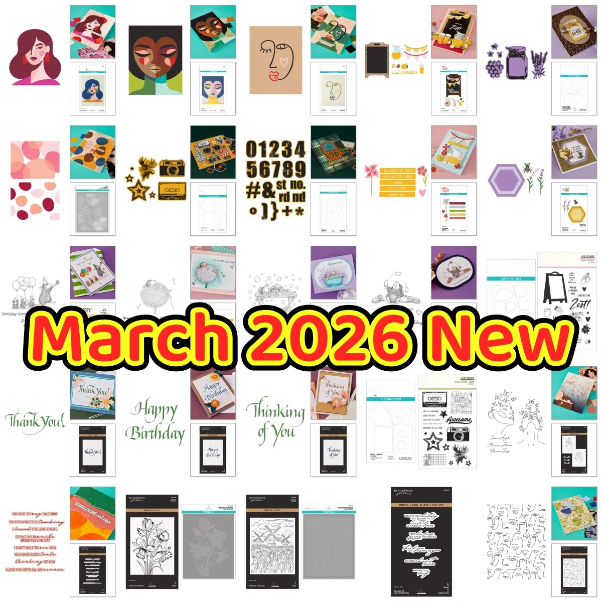 

Girl Facets Metal Cutting Dies Clear Stamps Tulips Press Plate Stencil for DIY Make Card Scrapbook Embossed Paper March 2026 New