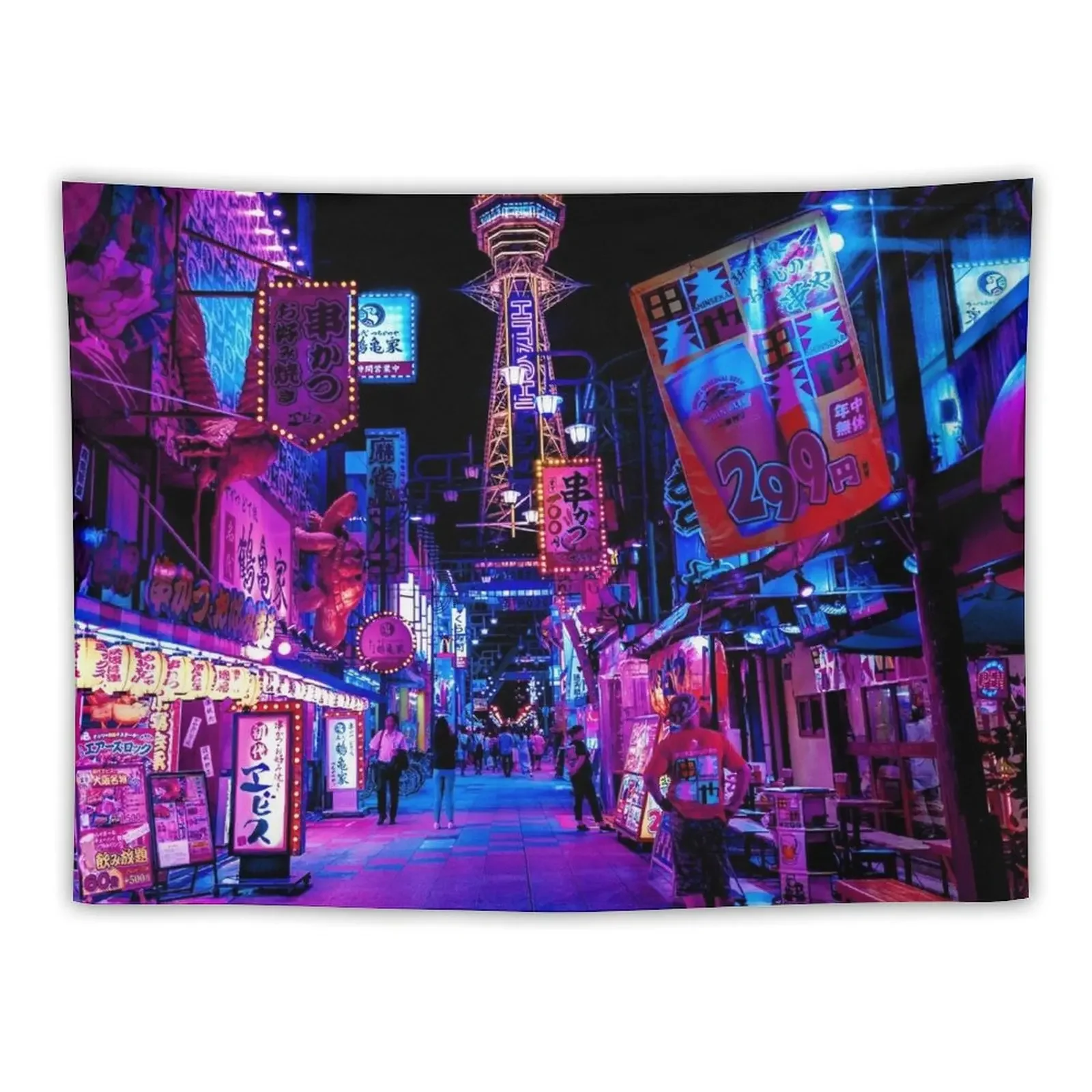 

Osaka's Neon Paradise Tapestry Wall Mural Room Decore Aesthetic Decoration For Bedroom Tapestry