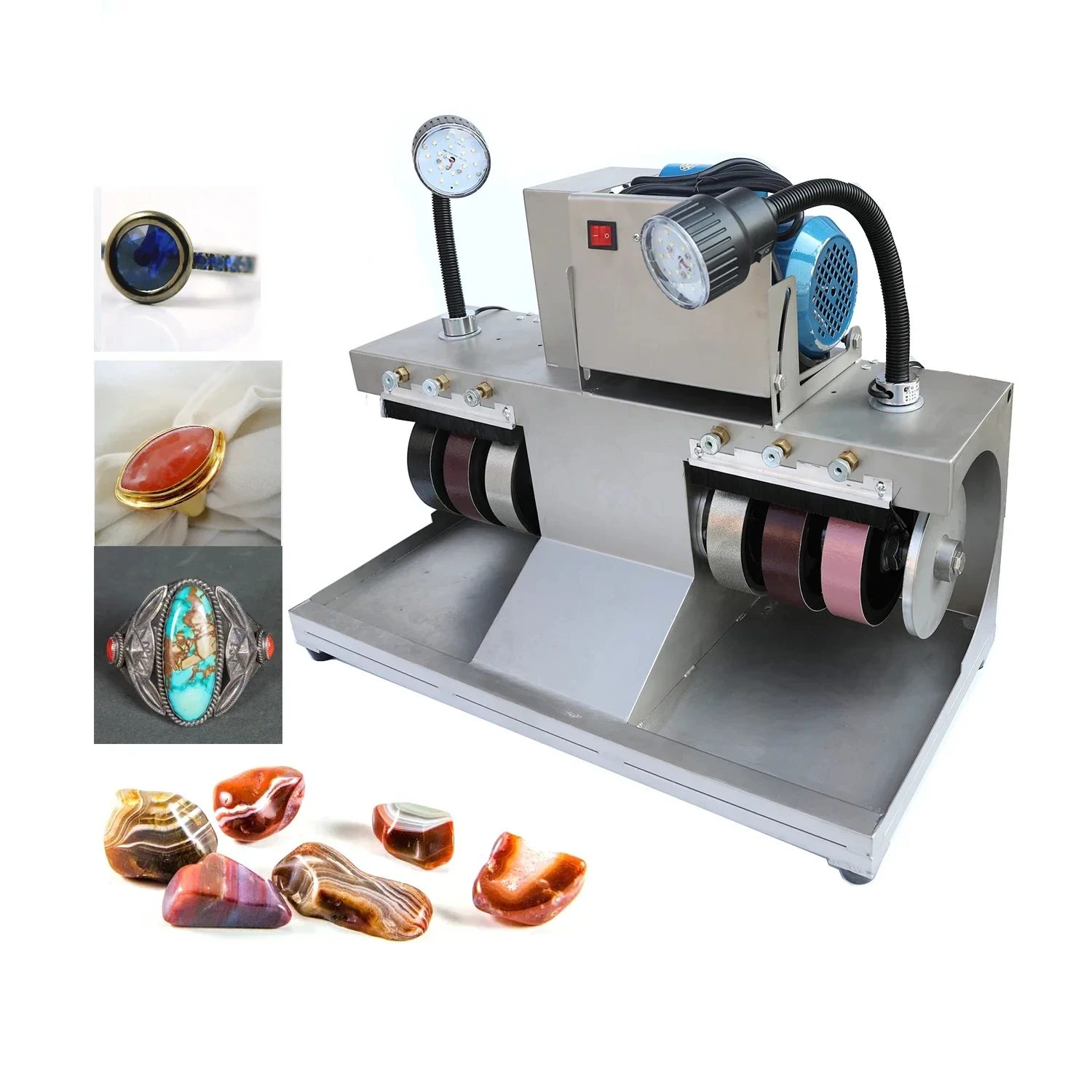 2024 NEW Arrivals 6 Inch Lapidary Machine Lapidary Cabochon Polishing Machine Cabbing Gemstone Shaping Machine