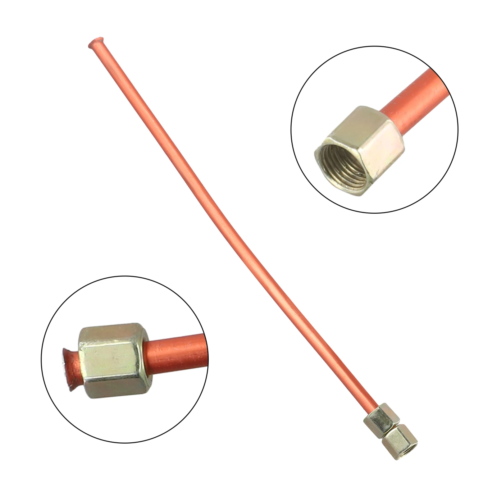 1PC Air Compressor Tube 200mm G1/8 Thread Replacement For Air Compressor Hex Nut Copper Exhaust Tube