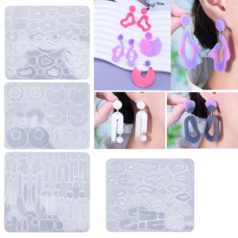 2023 New Earrings Epoxy Resin Mold Flower Leaves Pendant Silicone Mold Necklace Earring