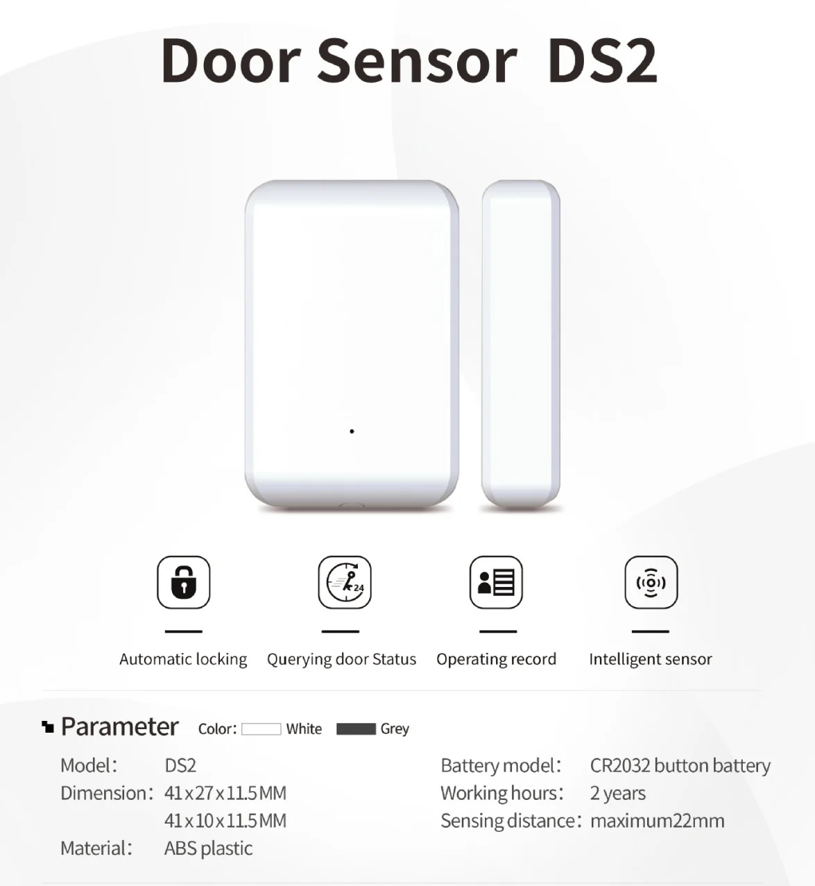 TTlock door sensor Automatic locking Querying door status detection Operating records Intelligent sensor