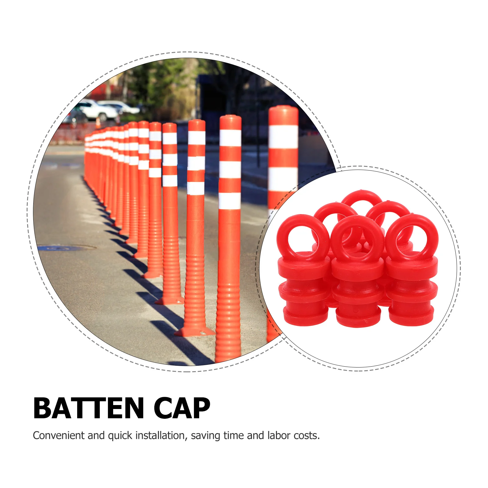 6 قطعة قبعات عمود مطاطية متعددة الوظائف سلسلة ربط غطاء عمود الدرابزين تحذير سياج درابزين استبدال في الهواء الطلق