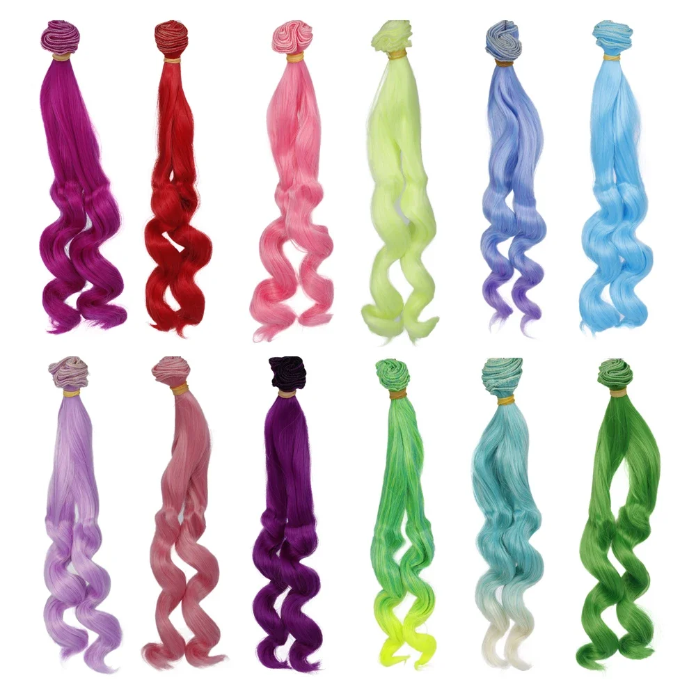 DIY Doll Wigs Colorful Waves Curly Hair for All BJD Blyth Dolls Hair Doll Accessories