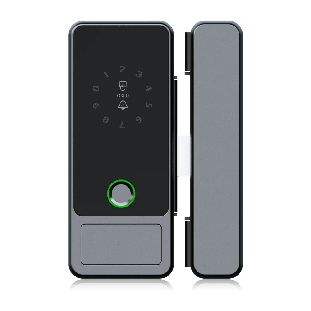 Smart Glass Password Door Lock Office Password Lock Push-pull Glass Door No Opening Fingerprint Lock Open Again