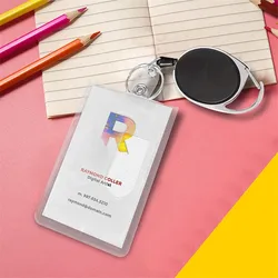 Credential Holder ABS Plastic Card Holder Zinc Alloy Retractable Badge Holders PC ID Card Holder Pendant for Cards Keychain