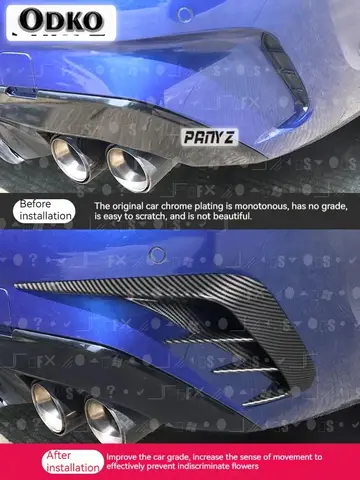 BMW 3 시리즈 G20 320e 330e 318i 320i 325i 330i 340i 2019-2022용 ABS 리어 범퍼 에어 벤트 M 퍼포먼스 사이드 스플리터