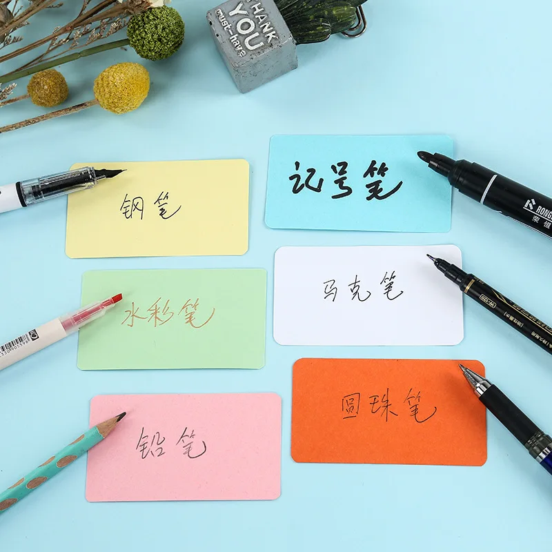 100/صفحة كرافت ورقة بطاقات فارغة بطاقة الأعمال رسالة "شكرًا لك" بطاقات حفل زفاف التسمية المرجعية بطاقة التعلم والدعوات #4