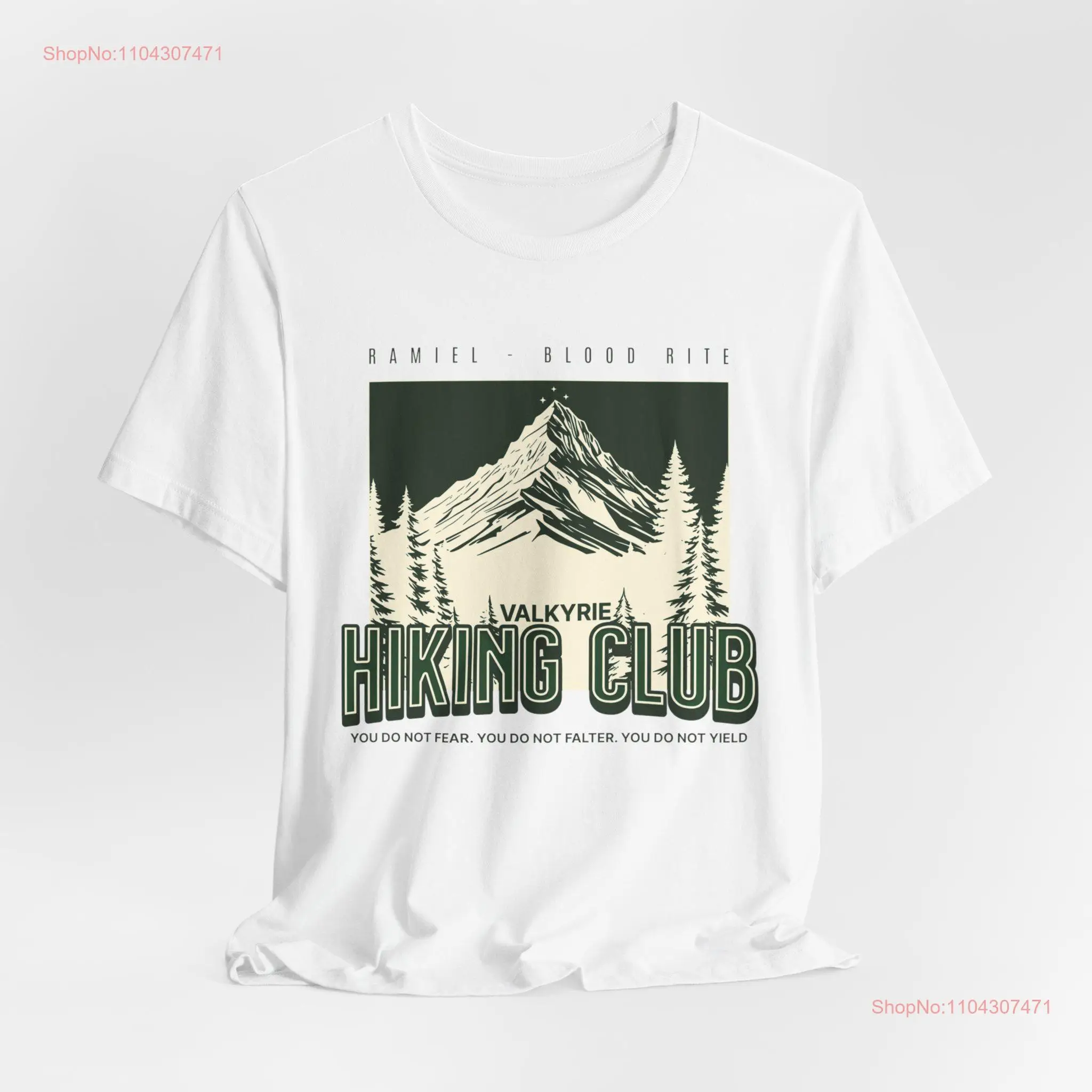 Valkryie T Shirt Hiking Club You do not yield Nesta Archeron Bat Boys Bookish ACOTAR ACOMAF Azriel Cassian Rhysand