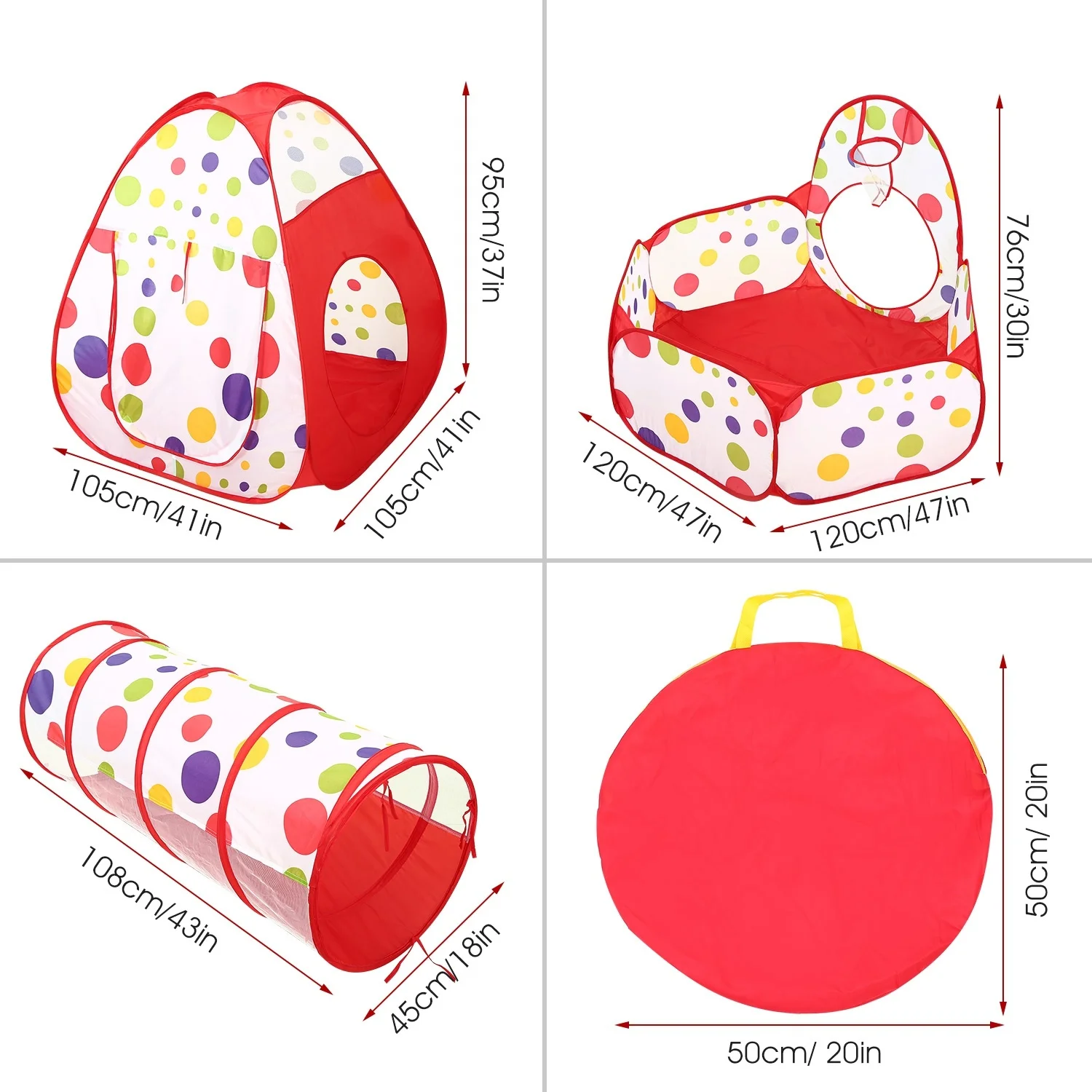 Tente tunnel rampant pour enfants, tente pop-up pour enfants, maison de jeu pliable pour enfants, ensemble de fosse à balles, 3 en 1