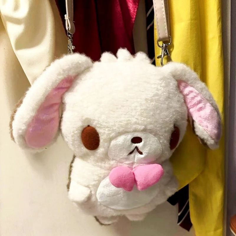 

Sanrio Sugarbunnies Double-Sided Plush Crossbody Bag Cute Shirousa Kurousa Large Capacity Storage Bag for Girl Anime Themed Gift