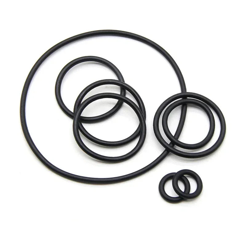 50pcs Black O Ring Gasket CS1 2 3 4mm OD5mm ~ 80mm NBR Automobile Nitrile Rubber Round Type Corrosion Oil Resistant Seal Washer