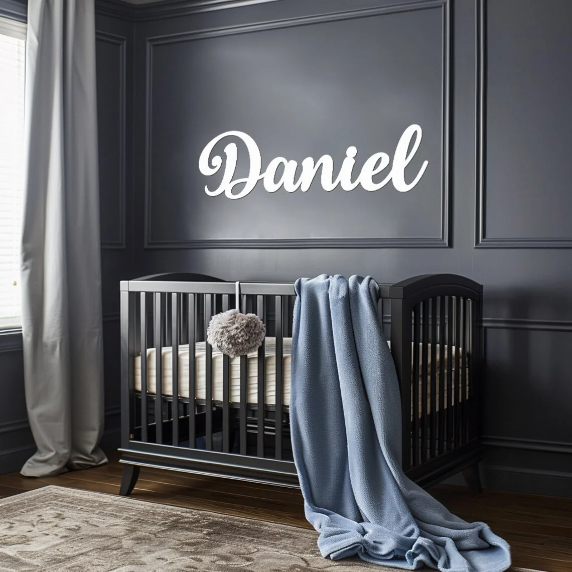 Custom Name Sign Personalized Wooden Name Sign for Nursery Wall Decor Wood Letters Baby Nursery Name Sign Wooden Sign Name Sign image 2