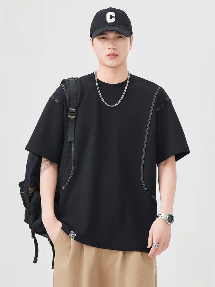 

Мужская футболка American Sle с коротким рукавом, повседневная, свободного кроя, летняя, модная, брендовая, удобная, из смеси хлопка и полиэстера