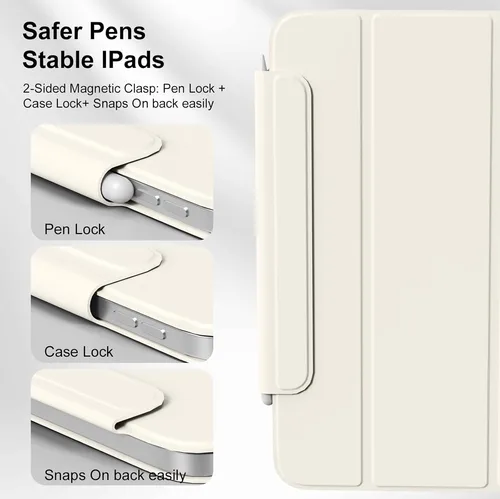 Imagen 2 del producto ZOYU para iPad A16 10/11th Funda ultrafina y ligera con fijación magnética fuerte, iPad Pro 11 12,9 Air 4/5th 11/13 mini 6/7th