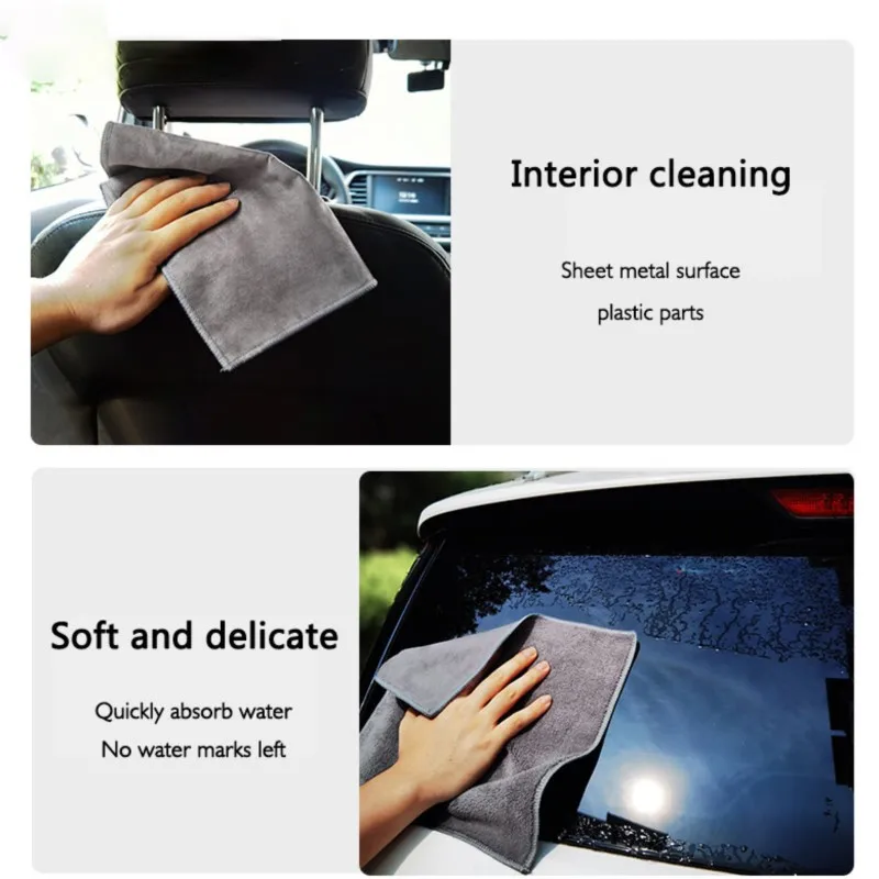 1Pcs Suede Microfiber Car Wash Towel Cleaning Rag Soft Cloth For Volkswagen VW Golf 2 4 5 6 7 R 8 MK2 MK4 MK6 MK7 GTD Accessory