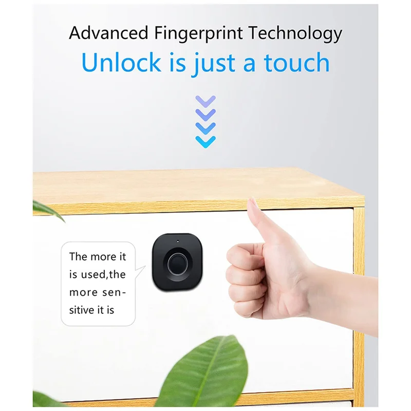 -A96Z Smart Biometric Cabinet Lock - Keyless  File Drawer Wardrobe Lock For Home Office