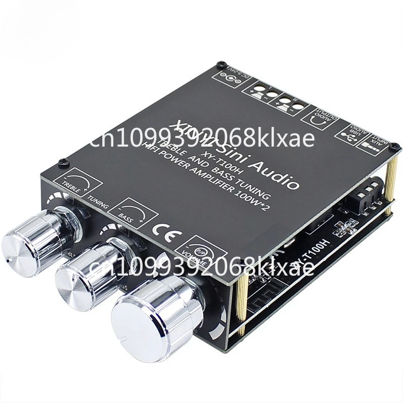 

T100H Bluetooth digital TPA3116D2 power amplifier board with front-stage high and low sound adjustment 2 * 100W high-power audio