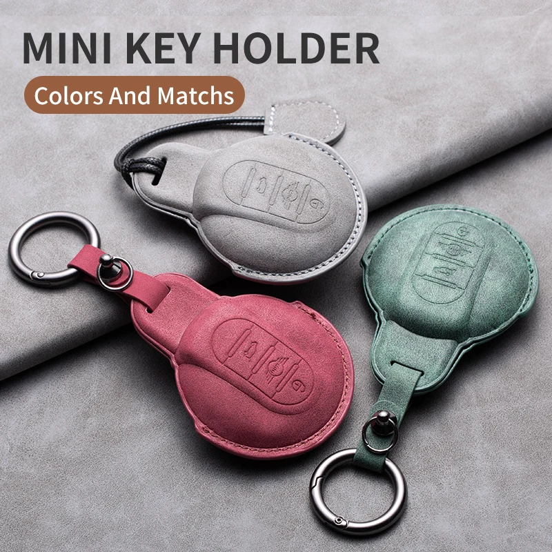 

For BMW Mini Cooper One Fun F55 F56 F57 F54 R58 R59 R60 JCW Car Accessories New Fashion Leather Car Key Fob Case Cover Styling