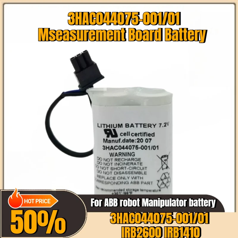

For SMB 3HAC044075-001/01 Mseasurement Board Battery Pack 7.2V Robot Lithium Battery Brand-New High Quality
