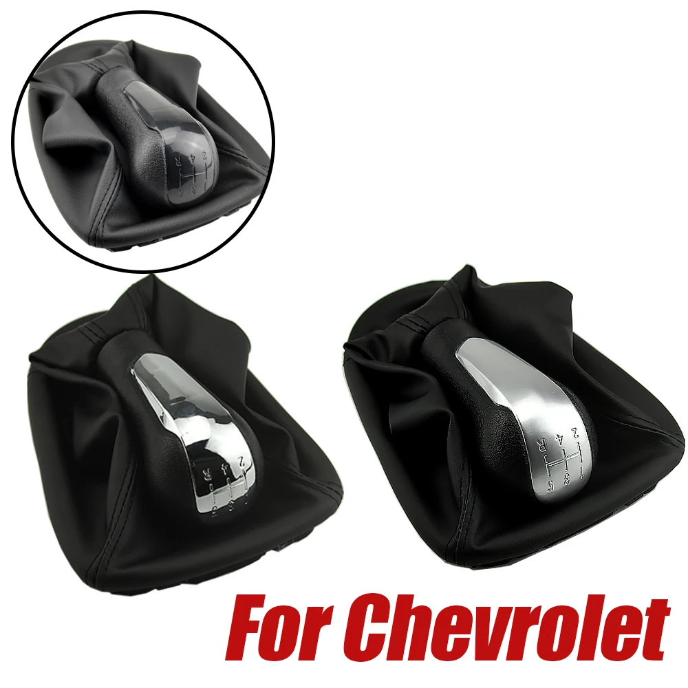 

Car 5 Speed Gear Shift Stick Knob Level PU Leather Boot 1pcs For Chevrolet Spark 2011 2013 2014 2015 2016 +