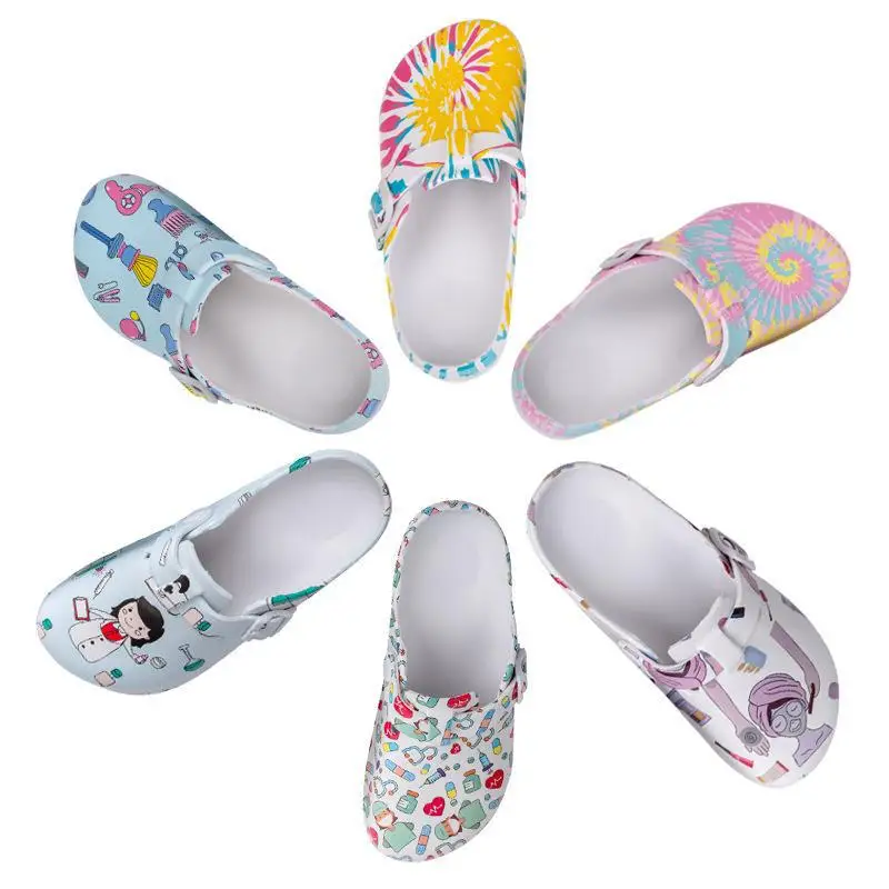 Medical Shoes EVA Non-slip Laboratory Doctor Clogs Non-slip Nurse Clogs Surgical Shoes Casual Beach Womens Work Slippers