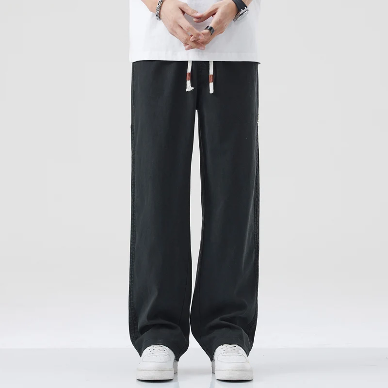 Pantalones vaqueros Lyocell para hombre 2025, nuevos pantalones casuales rectos sueltos finos de verano, pantalones vaqueros ligeros transpirables