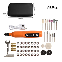 58pcs Power Rotary Tool Accessories Kit Versatile Mini Cordless Rotary Tool Set 5-Speed&USB Charging With Storage Case 3.7V DIY