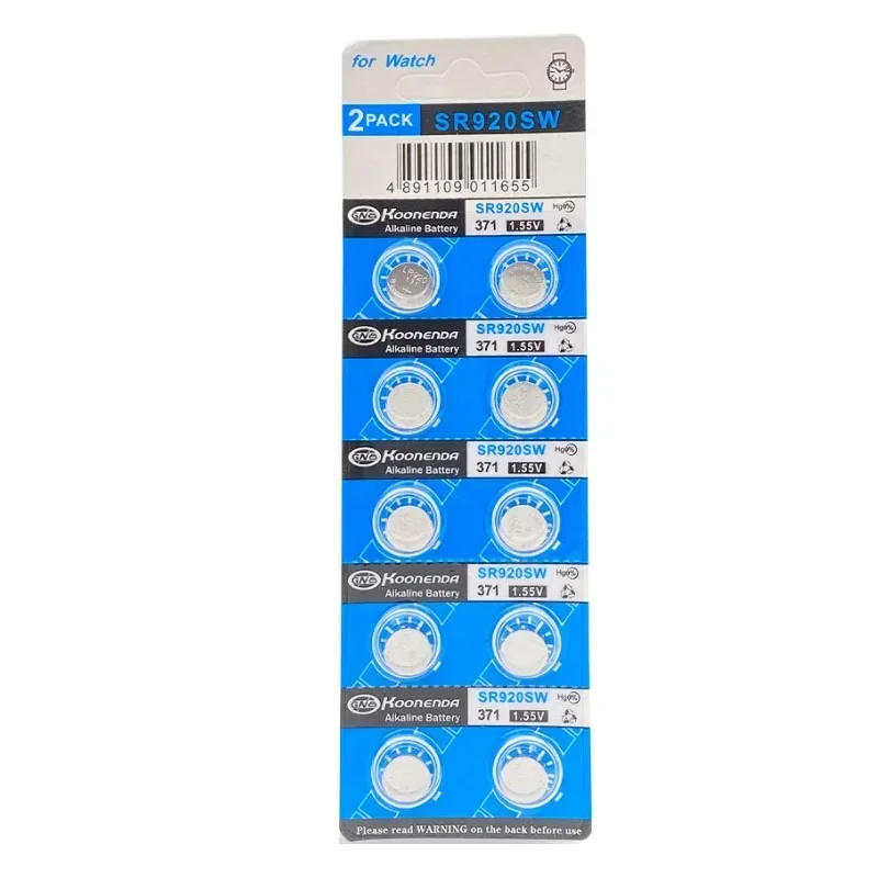 SR920sw button battery, AG6/LR920/171/LR69/371 universal, suitable for silver oxide watches, quartz watches, pocket watches, etc