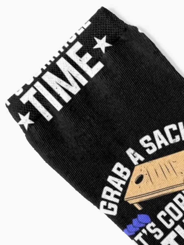 Cornhole Board Grab A Sack It's Cornhole Time Socks ankle tennis designer christmas stocking Socks Ladies Men's