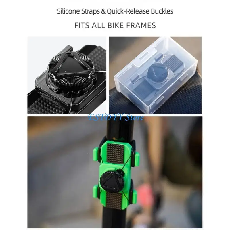 

G6DE Quickly Release Silicones Bicycles Water Bottles Holder Strap Mountain Bike
