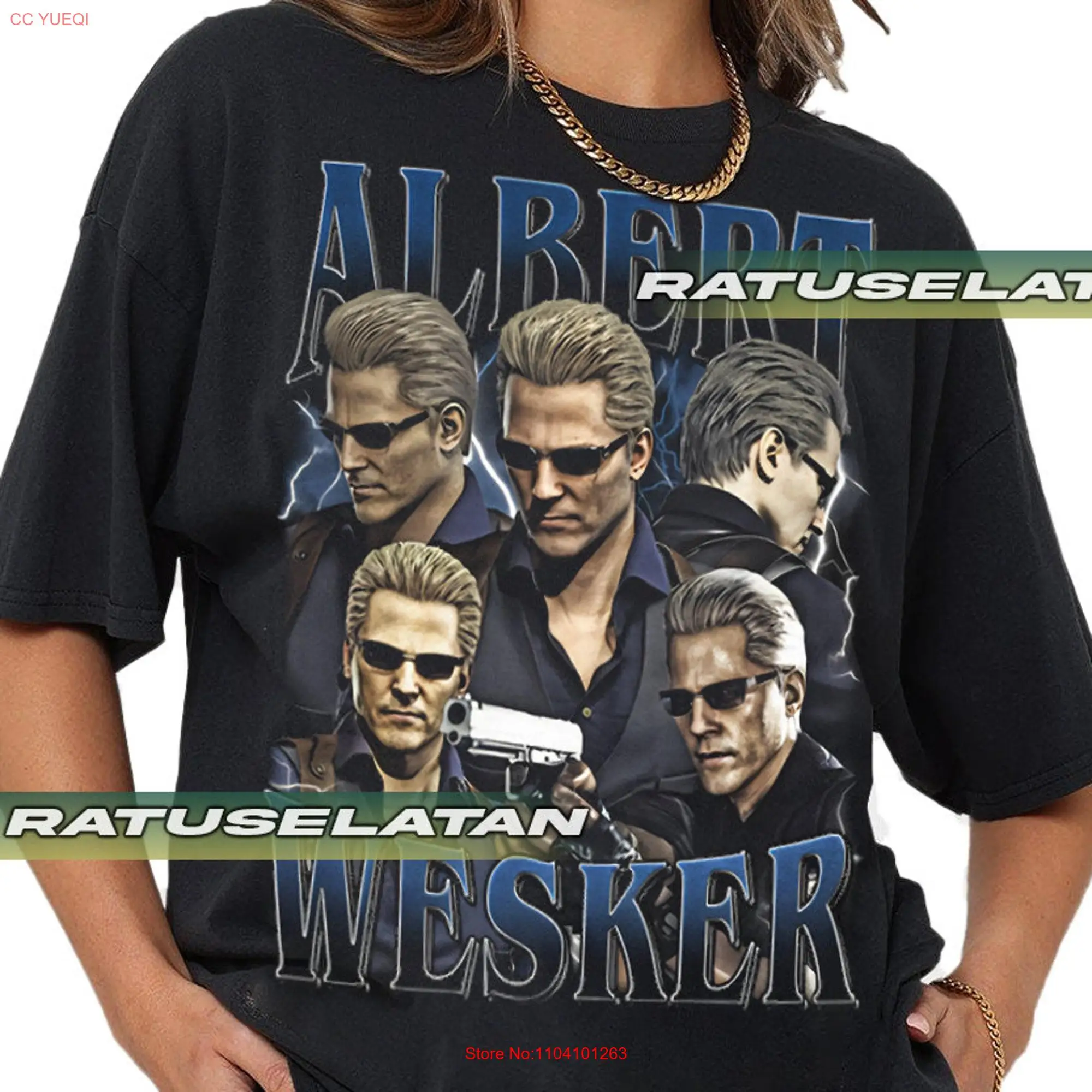 Albert Wesker T Shirt For Women and Man 2729 long or short sleeves