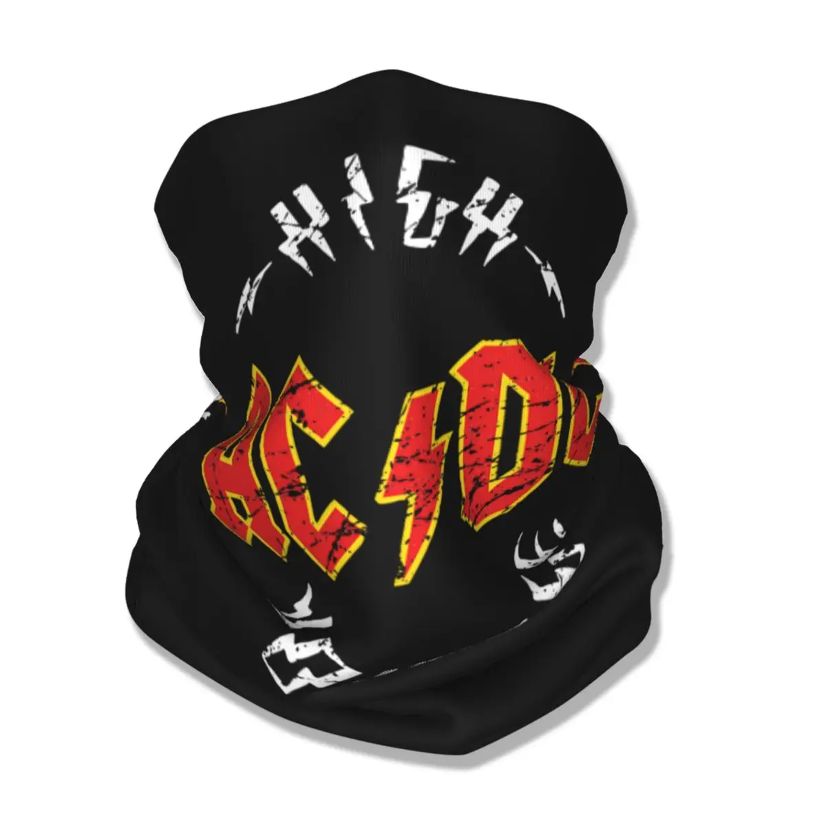 Heavy Metal AC Bandana Neck Cover Printed DC Music Rock Magic Scarf Multi-use Headband Fishing for Men Women Adult Washable