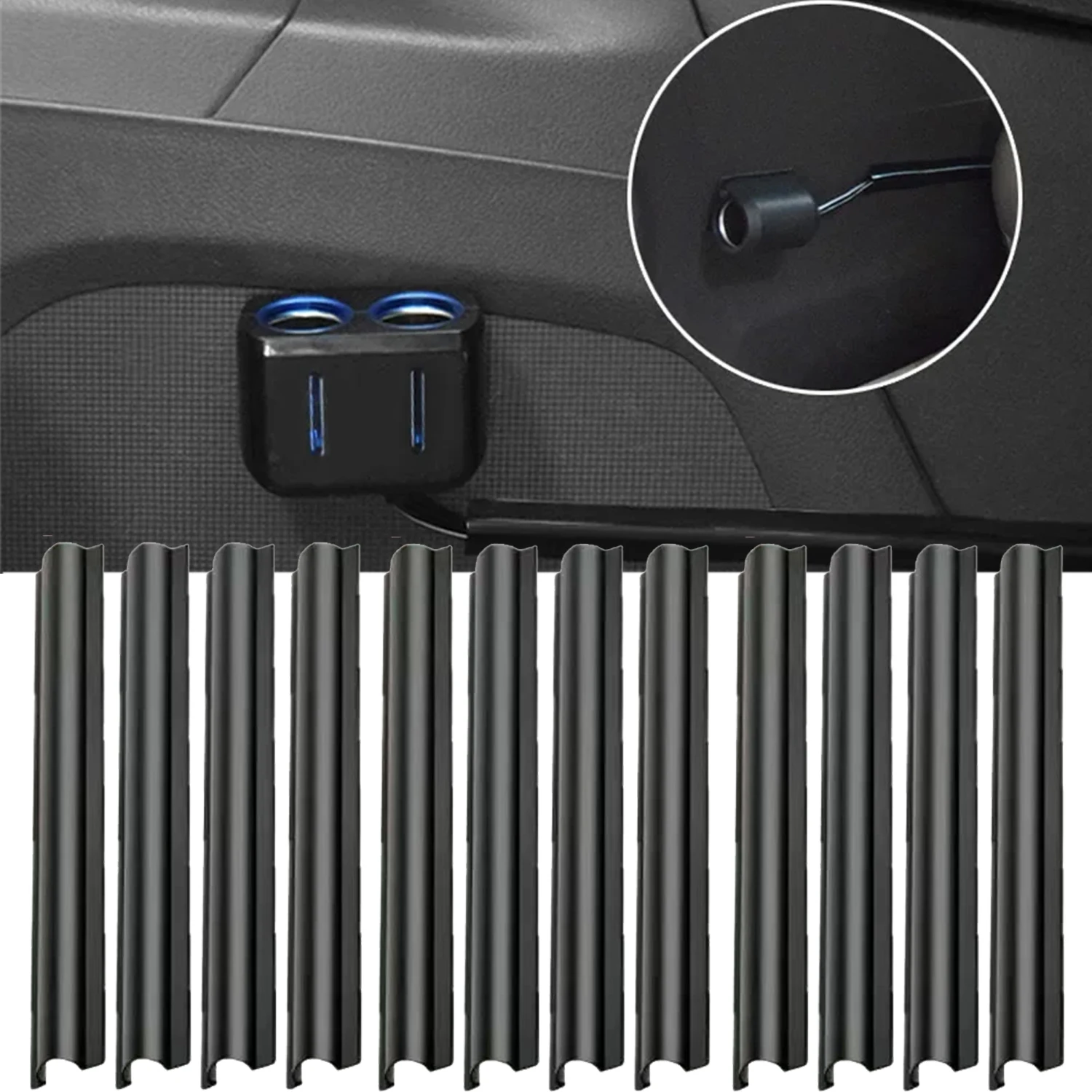 Sleek Car Cable Organizer Kit Universal Sleeves for a Neat Damage-Free Interior Protect Charging Wires Enhance Aesthethetic