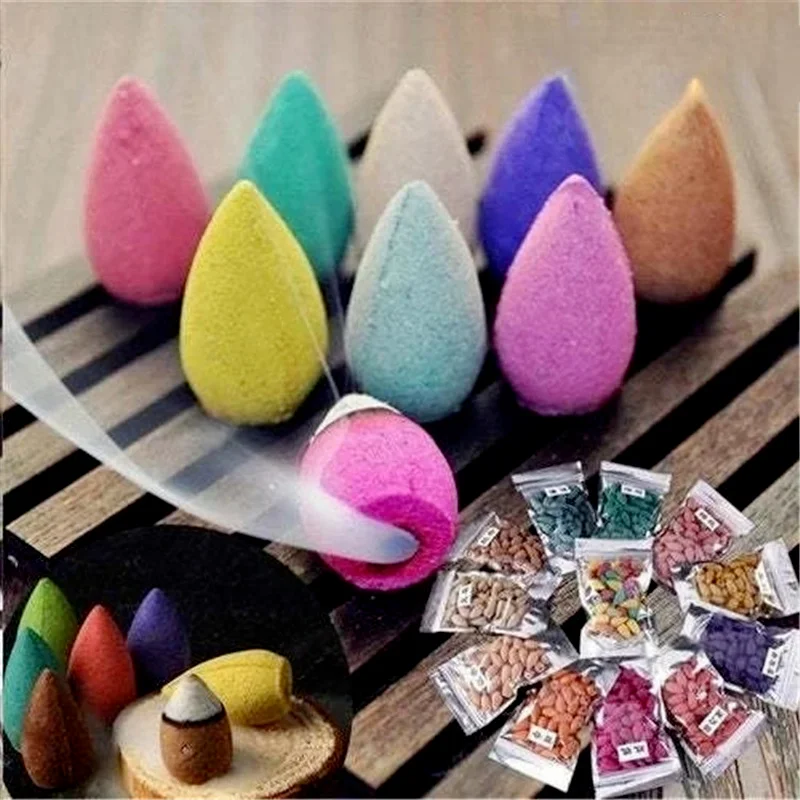 

60/120Pcs Incense Cones Use For Backflow Incense Burner Anti-Odour Cone Incense Mix Scent