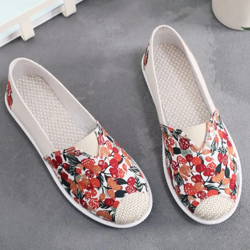 лоферы женские 2023 Ladies Casual Comfort Bohemian Slip On Lazy Shoes Womens Flat Slip On Canvas Strap Loafers Straw Espadrilles