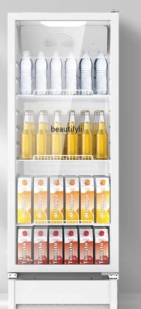 A61 Beverage display cabinet Refrigerated freezer Fresh-keeping cabinet Commercial vertical freezer Air-cooled   Small refrigera